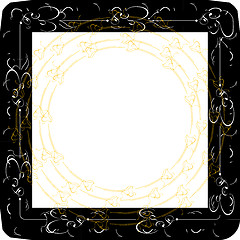 Image showing vintage frames with gold ornament