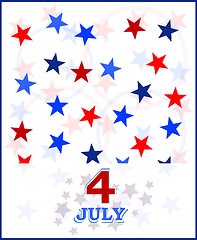 Image showing 4th of July vector card