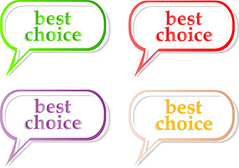 Image showing Vector best choice label stickers set