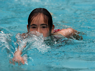 Image showing Girl swimming