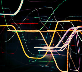 Image showing Abstract light trails