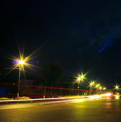 Image showing night traffic light 