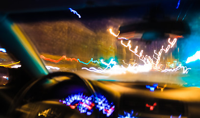 Image showing Abstract light trails