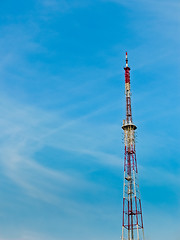 Image showing Antenna with blue sky