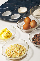 Image showing baking ingredients for muffins