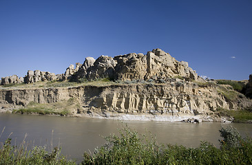 Image showing Milk River Alberta Badlands