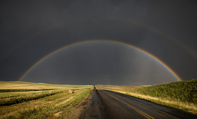 Image showing Hail Storm and Rainbow