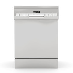 Image showing Silver dishwasher