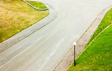 Image showing Lonely lantern in empty park