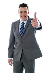 Image showing Businessman with thumbs-up