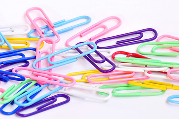 Image showing Colorful Paper clips