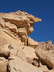 Image showing Scenic weathered yellow rock in stone desert