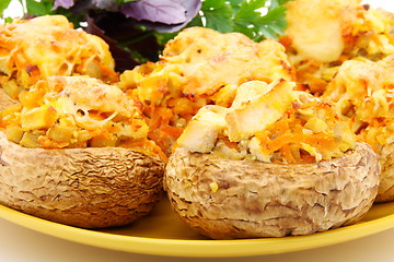 Image showing Stuffed mushrooms. 