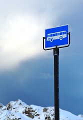 Image showing Bus stop sign