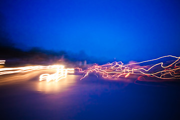 Image showing Abstract light trails