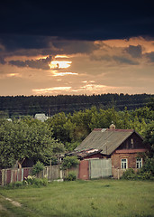 Image showing Old wood house.