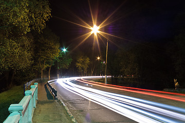 Image showing night traffic light 