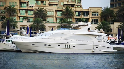 Image showing 	Boats in Dubai Marina