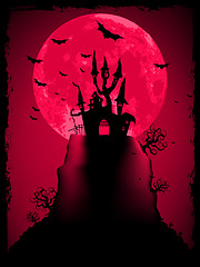 Image showing Scary halloween vector with magical abbey. EPS 8