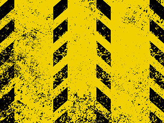 Image showing A grungy and worn hazard stripes texture. EPS 8