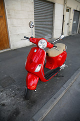 Image showing Red Vespa