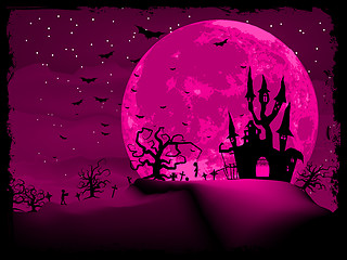 Image showing Halloween invitation with spooky castle. EPS 8