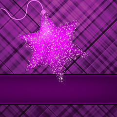 Image showing Christmas stars on purple background. EPS 8