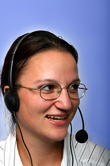 Image showing Woman with Headset