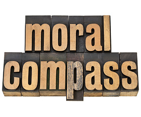 Image showing moral compass - ethics concept 