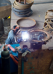 Image showing Welder at work