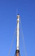 Image showing details of an old fishing boat sailing out of wood