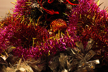 Image showing garlands and decorations for Christmas and New Year