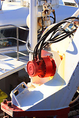 Image showing details of an old fishing boat, a trawler