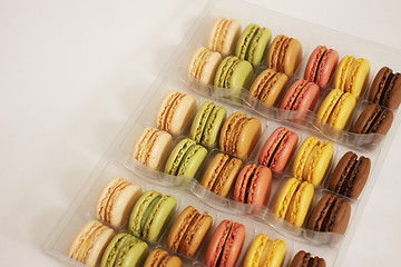 Image showing assortment of macaroons on a white background