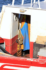 Image showing details of an old fishing boat, a trawler