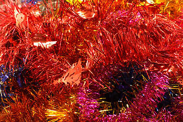 Image showing garlands and decorations for Christmas and New Year