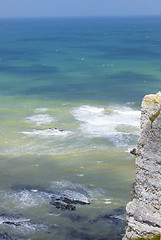 Image showing landscape, the cliffs of Etretat in France