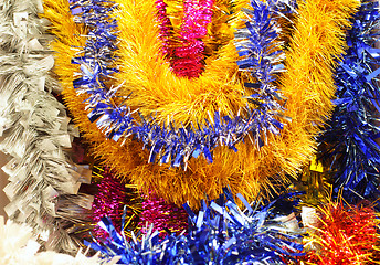 Image showing garlands and decorations for Christmas and New Year