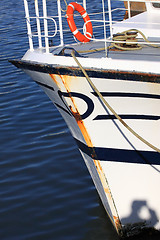 Image showing details of an old fishing boat, a trawler