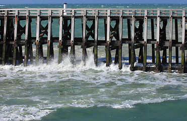 Image showing entrance channel of the Port of Fecamp in Normandy france