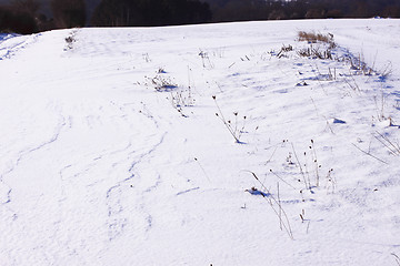 Image showing snowy landscape in the winter sun in France