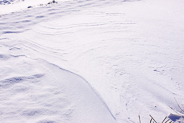 Image showing snowy landscape in the winter sun in France