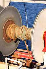 Image showing details of an old fishing boat, a trawler