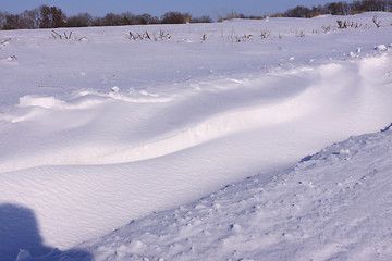 Image showing snowy landscape in the winter sun in France