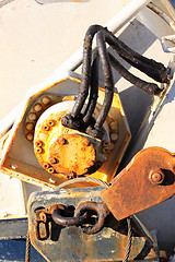 Image showing details of an old fishing boat, a trawler