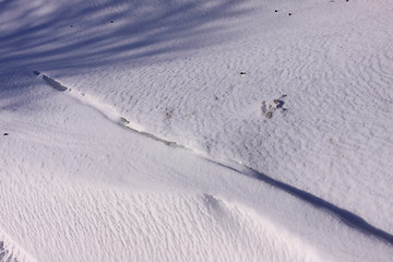 Image showing snowy landscape in the winter sun in France