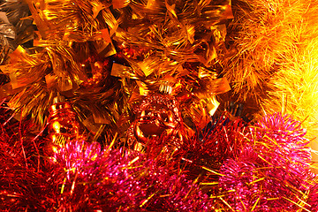 Image showing garlands and decorations for Christmas and New Year