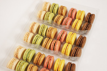 Image showing assortment of macaroons on a white background
