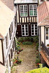 Image showing  a courtyard of a house in Normandy