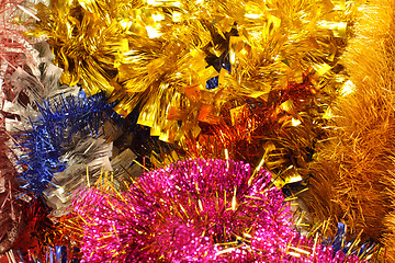 Image showing garlands and decorations for Christmas and New Year